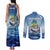 Mahi Mahi and Tuna Fish Couples Matching Tank Maxi Dress and Long Sleeve Button Shirt Fishing Ocean Water Background and Nautical Compass Elements - Wonder Print Shop