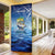 Mahi Mahi and Tuna Fish Door Cover Fishing Ocean Water Background and Nautical Compass Elements - Wonder Print Shop
