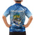 Mahi Mahi and Tuna Fish Family Matching Mermaid Dress and Hawaiian Shirt Fishing Ocean Water Background and Nautical Compass Elements - Wonder Print Shop