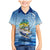 Mahi Mahi and Tuna Fish Family Matching Mermaid Dress and Hawaiian Shirt Fishing Ocean Water Background and Nautical Compass Elements - Wonder Print Shop