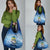 Mahi Mahi and Tuna Fish Grocery Bag Fishing Ocean Water Background and Nautical Compass Elements - Wonder Print Shop