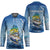 Mahi Mahi and Tuna Fish Hockey Jersey Fishing Ocean Water Background and Nautical Compass Elements - Wonder Print Shop