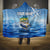 Mahi Mahi and Tuna Fish Hooded Blanket Fishing Ocean Water Background and Nautical Compass Elements - Wonder Print Shop