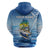 Mahi Mahi and Tuna Fish Hoodie Fishing Ocean Water Background and Nautical Compass Elements - Wonder Print Shop