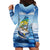 Mahi Mahi and Tuna Fish Hoodie Dress Fishing Ocean Water Background and Nautical Compass Elements - Wonder Print Shop