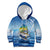 Mahi Mahi and Tuna Fish Kid Hoodie Fishing Ocean Water Background and Nautical Compass Elements - Wonder Print Shop