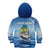 Mahi Mahi and Tuna Fish Kid Hoodie Fishing Ocean Water Background and Nautical Compass Elements - Wonder Print Shop