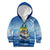 Mahi Mahi and Tuna Fish Kid Hoodie Fishing Ocean Water Background and Nautical Compass Elements - Wonder Print Shop