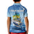 Mahi Mahi and Tuna Fish Kid Polo Shirt Fishing Ocean Water Background and Nautical Compass Elements - Wonder Print Shop