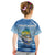 Mahi Mahi and Tuna Fish Kid T Shirt Fishing Ocean Water Background and Nautical Compass Elements - Wonder Print Shop