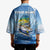 Mahi Mahi and Tuna Fish Kimono Fishing Ocean Water Background and Nautical Compass Elements - Wonder Print Shop