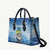 Mahi Mahi and Tuna Fish Leather Bag Fishing Ocean Water Background and Nautical Compass Elements - Wonder Print Shop