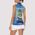 Mahi Mahi and Tuna Fish Women Sleeveless Polo Shirt Fishing Ocean Water Background and Nautical Compass Elements - Wonder Print Shop