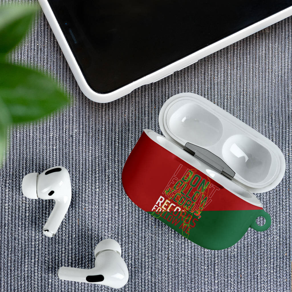 Portugal Football Number 7 GOAT AirPods Case Records Follow Me Sports Quote Line Art