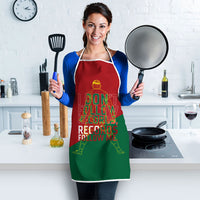 Portugal Football Number 7 GOAT Apron Records Follow Me Sports Quote Line Art