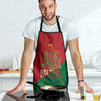 Portugal Football Number 7 GOAT Apron Records Follow Me Sports Quote Line Art