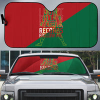 Portugal Football Number 7 GOAT Auto Sun Shade Records Follow Me Sports Quote Line Art