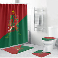 Portugal Football Number 7 GOAT Bathroom Set Records Follow Me Sports Quote Line Art