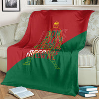 Portugal Football Number 7 GOAT Blanket Records Follow Me Sports Quote Line Art