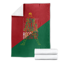 Portugal Football Number 7 GOAT Blanket Records Follow Me Sports Quote Line Art