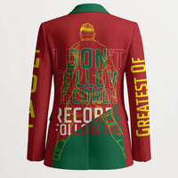 Portugal Football Number 7 GOAT Blazer Records Follow Me Sports Quote Line Art