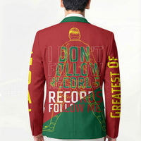 Portugal Football Number 7 GOAT Blazer Records Follow Me Sports Quote Line Art