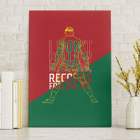 Portugal Football Number 7 GOAT Canvas Wall Art Records Follow Me Sports Quote Line Art