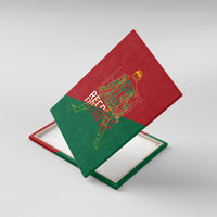 Portugal Football Number 7 GOAT Canvas Wall Art Records Follow Me Sports Quote Line Art