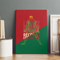 Portugal Football Number 7 GOAT Canvas Wall Art Records Follow Me Sports Quote Line Art
