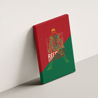 Portugal Football Number 7 GOAT Canvas Wall Art Records Follow Me Sports Quote Line Art