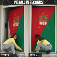 Portugal Football Number 7 GOAT Door Cover Records Follow Me Sports Quote Line Art