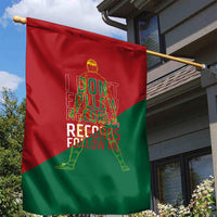 Portugal Football Number 7 GOAT Garden Flag Records Follow Me Sports Quote Line Art