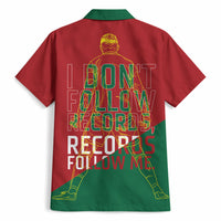 Portugal Football Number 7 GOAT Hawaiian Shirt Records Follow Me Sports Quote Line Art