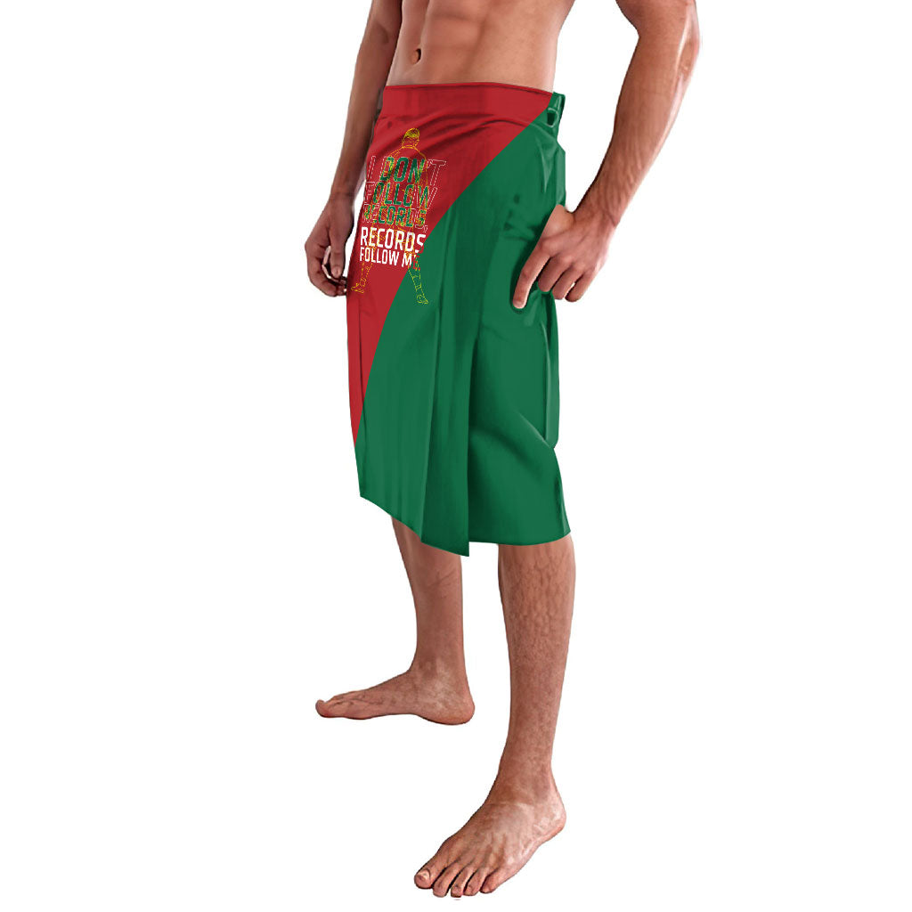 Portugal Football Number 7 GOAT Lavalava Records Follow Me Sports Quote Line Art