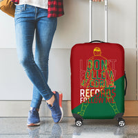 Portugal Football Number 7 GOAT Luggage Cover Records Follow Me Sports Quote Line Art