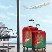 Portugal Football Number 7 GOAT Luggage Cover Records Follow Me Sports Quote Line Art
