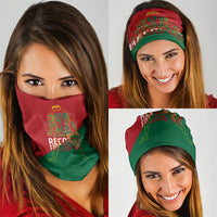 Portugal Football Number 7 GOAT Neck Gaiter Records Follow Me Sports Quote Line Art