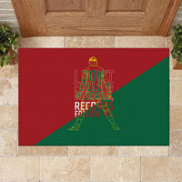 Portugal Football Number 7 GOAT Rubber Doormat Records Follow Me Sports Quote Line Art