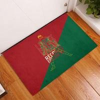 Portugal Football Number 7 GOAT Rubber Doormat Records Follow Me Sports Quote Line Art