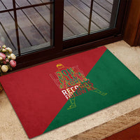 Portugal Football Number 7 GOAT Rubber Doormat Records Follow Me Sports Quote Line Art