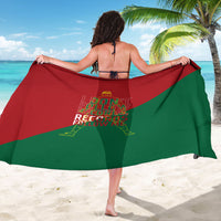 Portugal Football Number 7 GOAT Sarong Records Follow Me Sports Quote Line Art