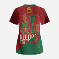 Portugal Football Number 7 GOAT Scrub Top Records Follow Me Sports Quote Line Art