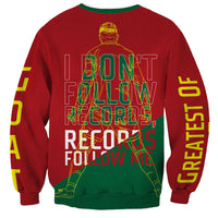 Portugal Football Number 7 GOAT Sweatshirt Records Follow Me Sports Quote Line Art