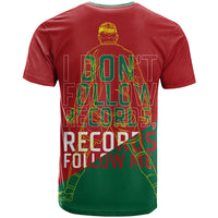 Portugal Football Number 7 GOAT T Shirt Records Follow Me Sports Quote Line Art