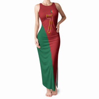 Portugal Football Number 7 GOAT Tank Maxi Dress Records Follow Me Sports Quote Line Art