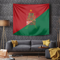 Portugal Football Number 7 GOAT Tapestry Records Follow Me Sports Quote Line Art