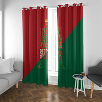 Portugal Football Number 7 GOAT Window Curtain Records Follow Me Sports Quote Line Art