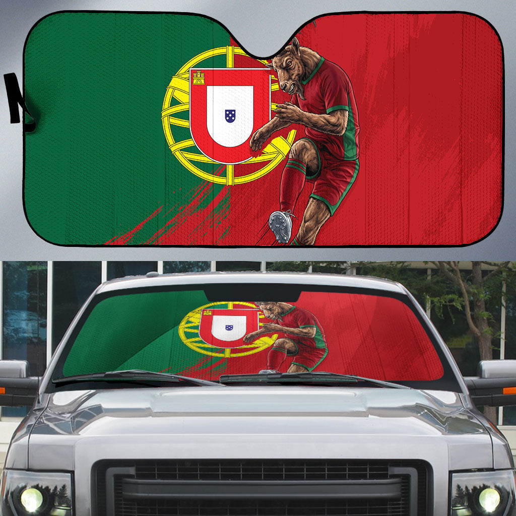 Portugal Football Goat Auto Sun Shade Number 7 Greatest Of All Time Sports