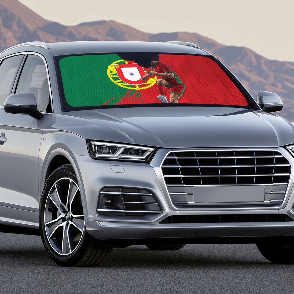 Portugal Football Goat Auto Sun Shade Number 7 Greatest Of All Time Sports