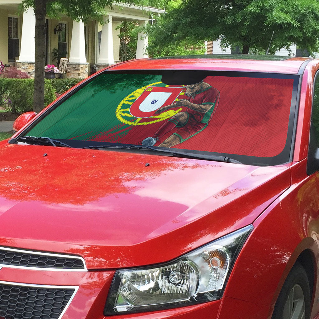 Portugal Football Goat Auto Sun Shade Number 7 Greatest Of All Time Sports